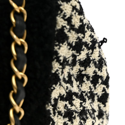 Chanel Shearling Sheepskin Tweed Quilted Single Flap Black 11 of 11