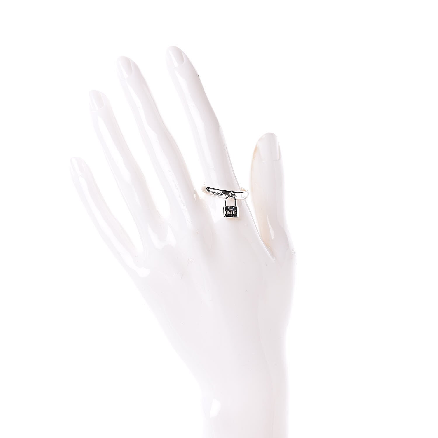 Tiffany Sterling Silver 1837 Lock Charm Ring 62 10 2 of 4