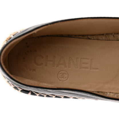 Chanel Lambskin CC Espadrilles 36 Black 6 of 11
