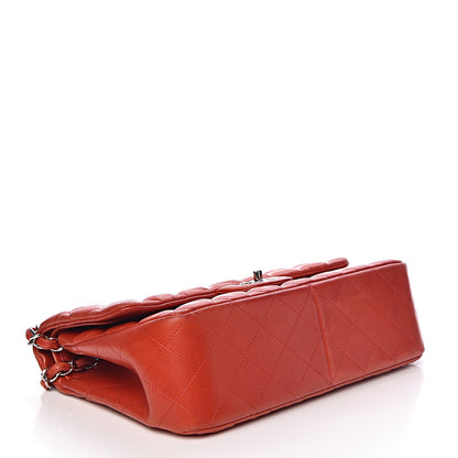 Chanel Lambskin Quilted Jumbo Double Flap Red 4 of 18