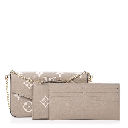 Louis Vuitton Empreinte Monogram Giant Felicie Pochette Tourterelle Creme 2 of 13