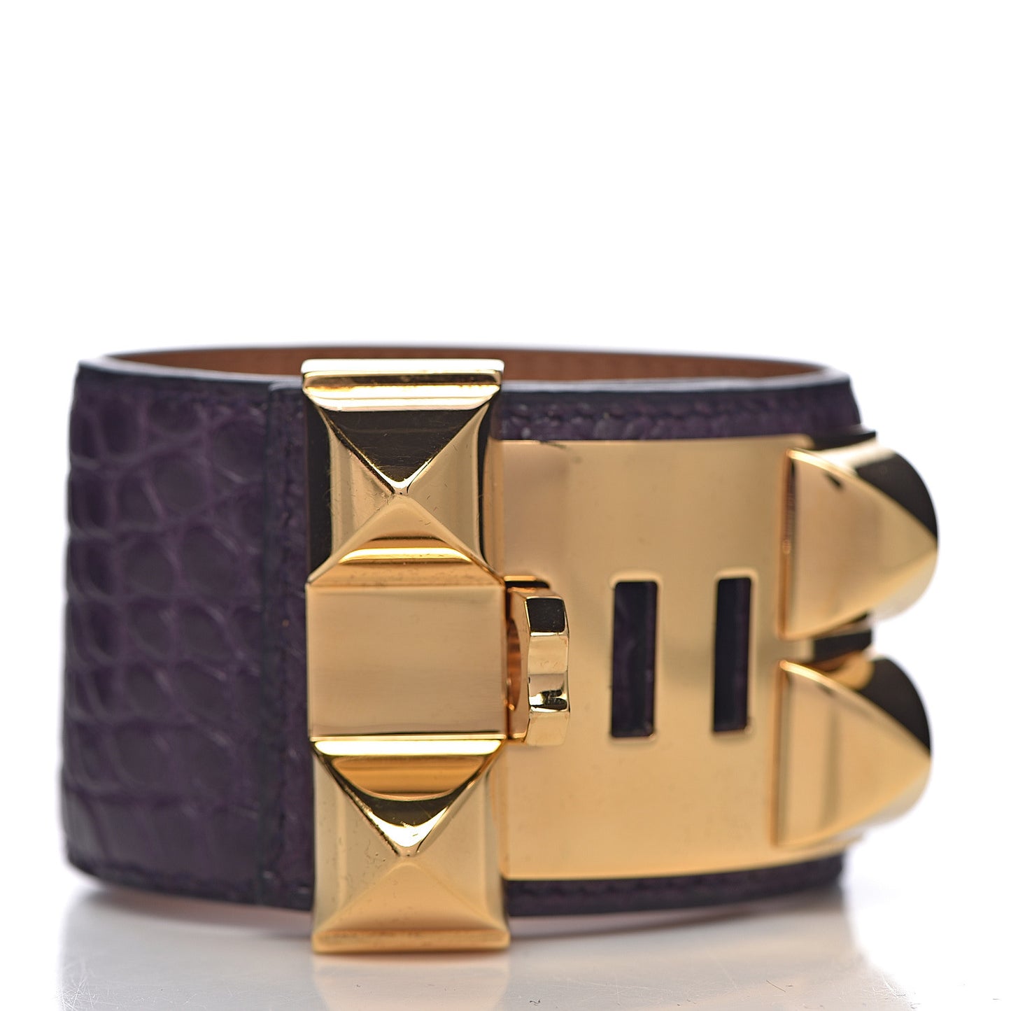 Matte Alligator Collier De Chien CDC Bracelet S Amethyst