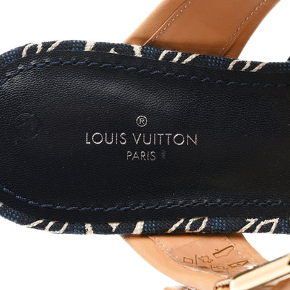 Louis Vuitton Jacquard Since 1854 Sofia Flat Mules 39 Blue 7 of 9
