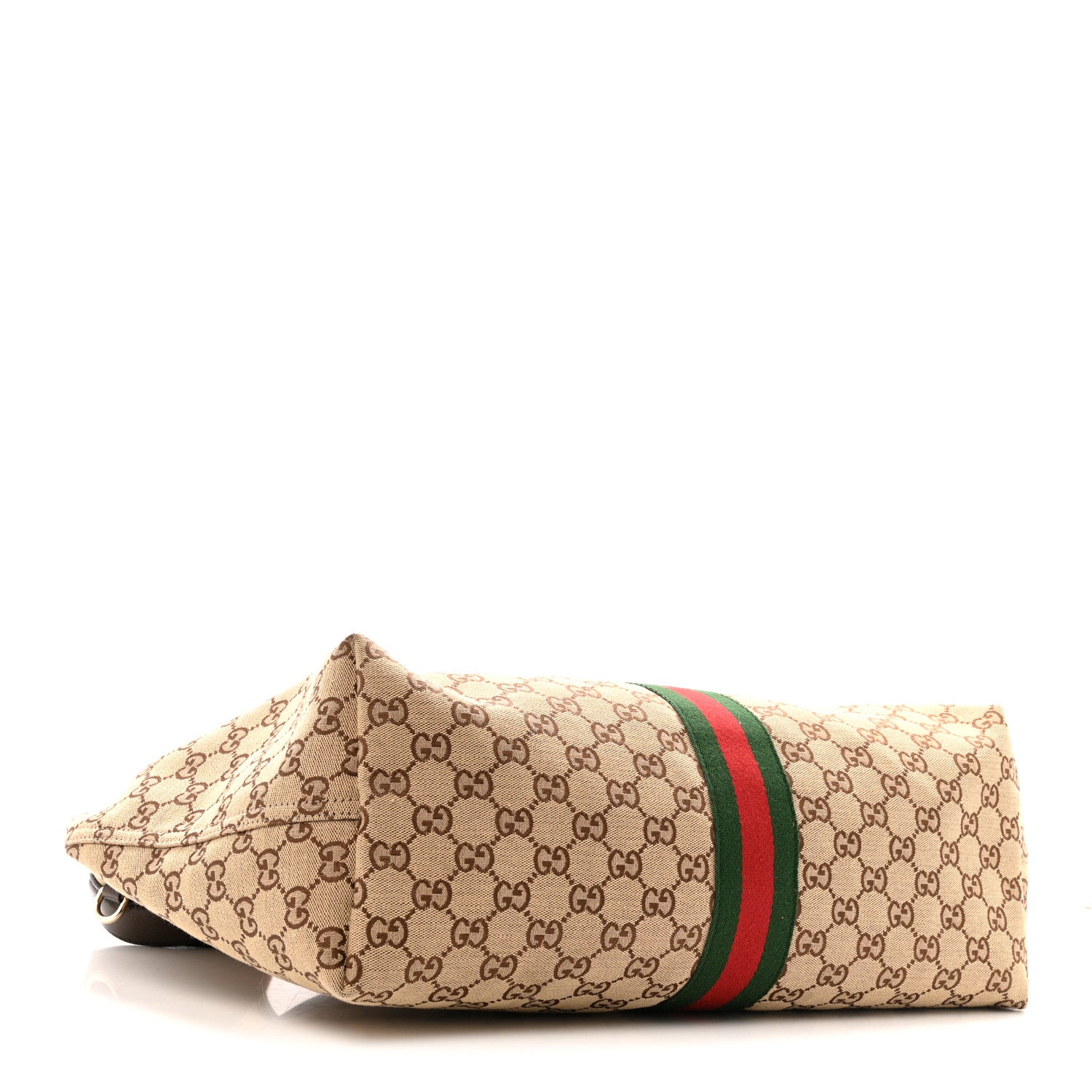 Gucci GG Monogram Web Large Giglio Tote Beige Brown 5 of 12