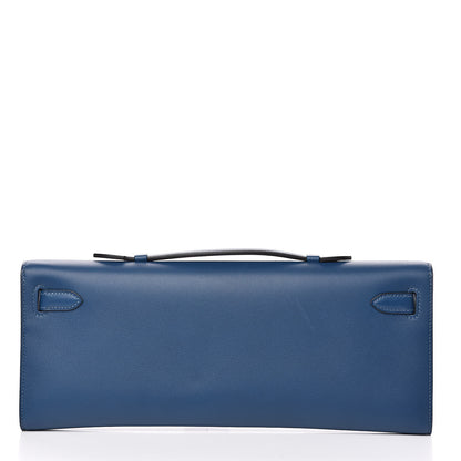 Hermes Swift Kelly Cut Clutch Pochette Deep Bleu 4 of 21