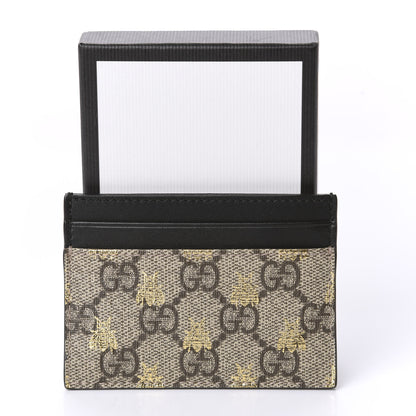 Gucci GG Supreme Monogram Bees Card Holder Black 7 of 7