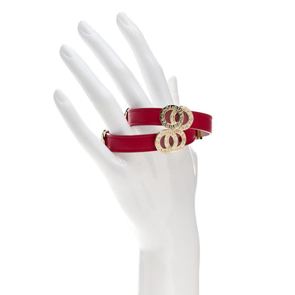 Bulgari Calfskin Double Coiled Bracelet Pink 1 of 6