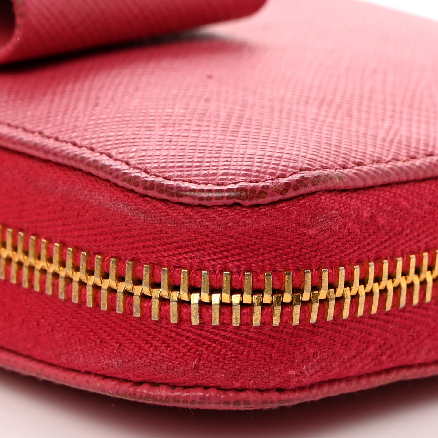 Saffiano Fiocco Bow Zip Around Wallet Peonia