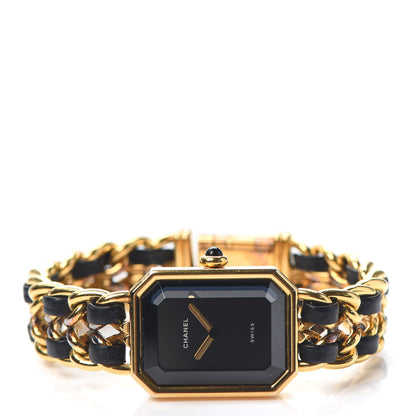 Chanel Stainless Steel Lambskin 20mm Chain Premiere Quartz Watch Gold S 2 of 6