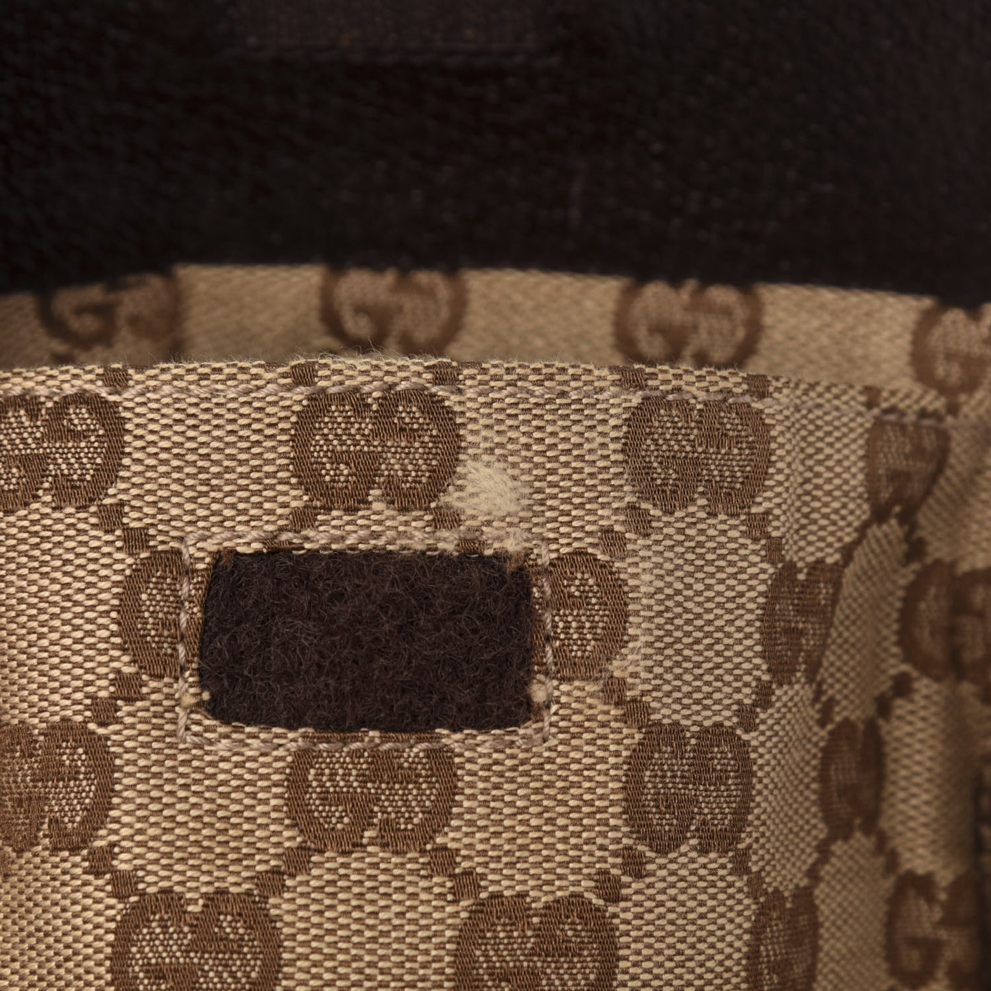 GG Monogram Double Pocket Belt Bag Dark Brown