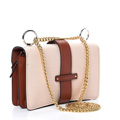 Chloe Calfskin Crocodile Embossed Aby Chain Shoulder Bag Pink Red 2 of 11