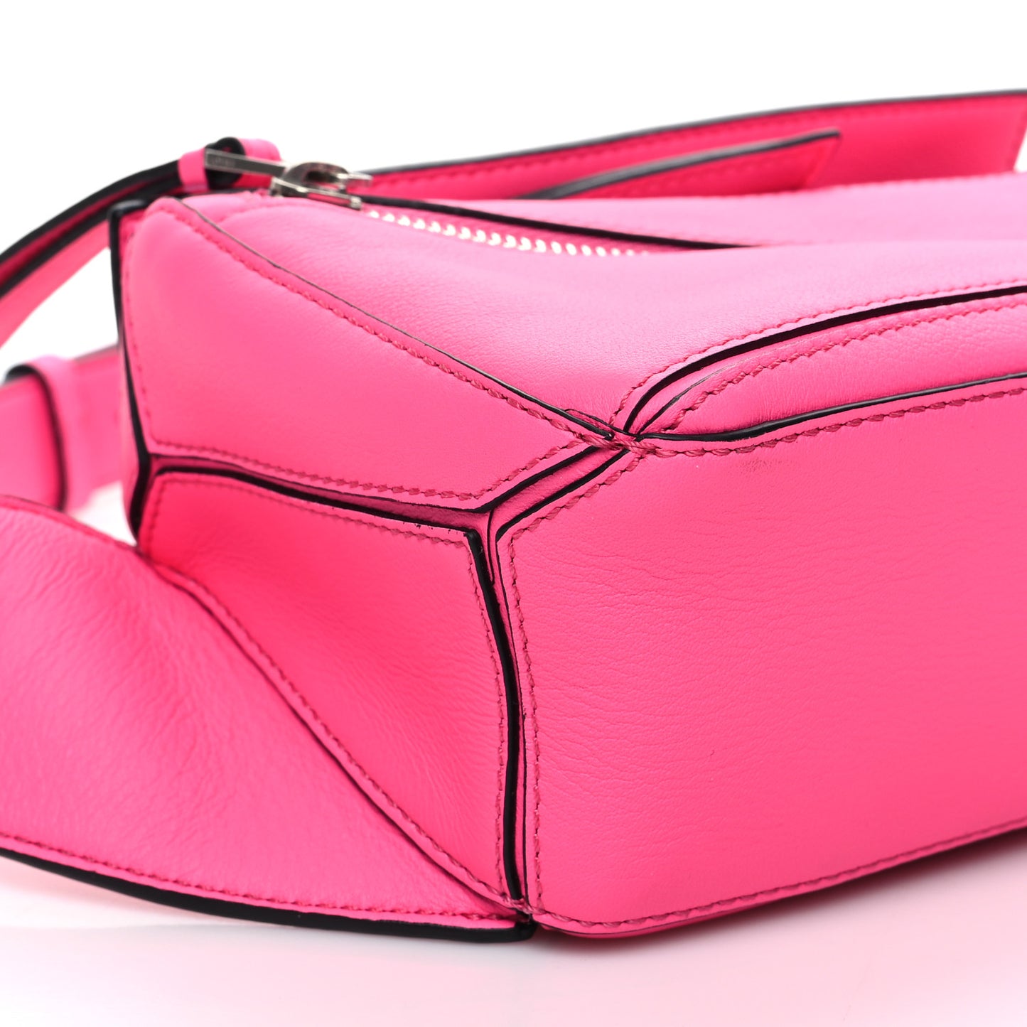 Calfskin Mini Puzzle Bumbag Neon Pink