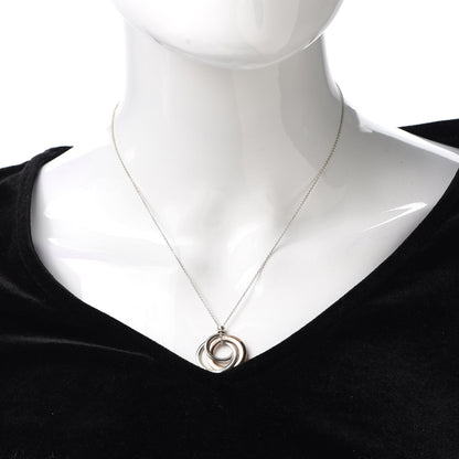 Tiffany Sterling Silver Rubedo 1837 Circles Pendant Necklace 2 of 5