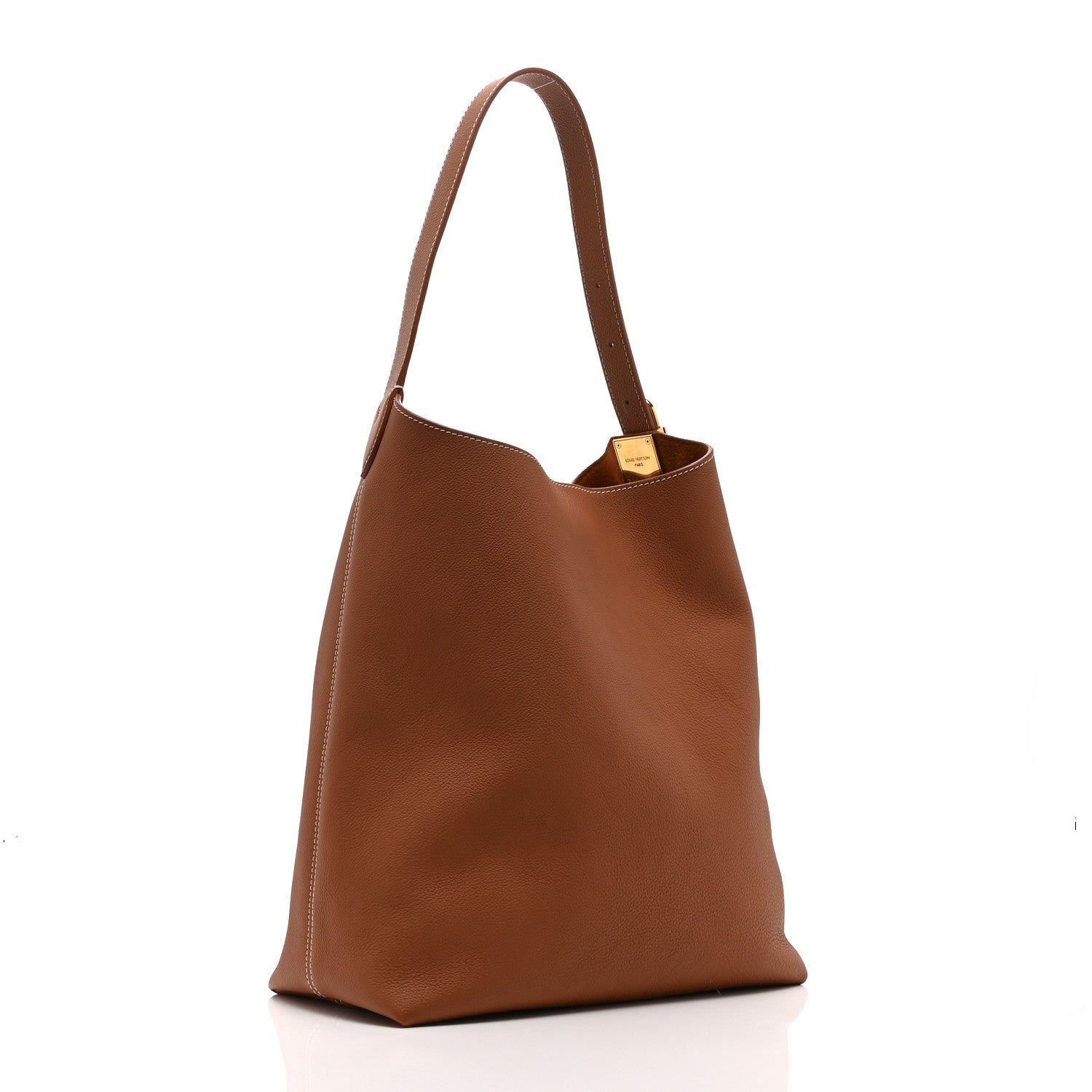 Louis Vuitton Grained Calfskin Low Key Hobo MM Cognac 4 of 10