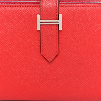 Hermes Epsom Bearn Verso Gusset Wallet Rouge De Coeur Rose Extreme 7 of 7