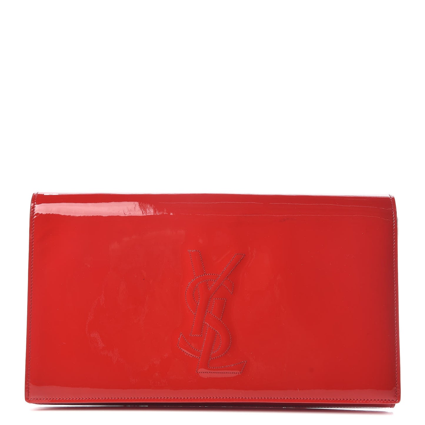 Patent Monogram Large Belle De Jour Clutch Red
