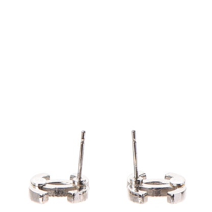 Chanel Crystal CC Earrings Silver 4 of 7