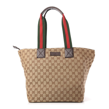 Gucci GG Monogram Large Web Handle Bucket Tote 1 of 11