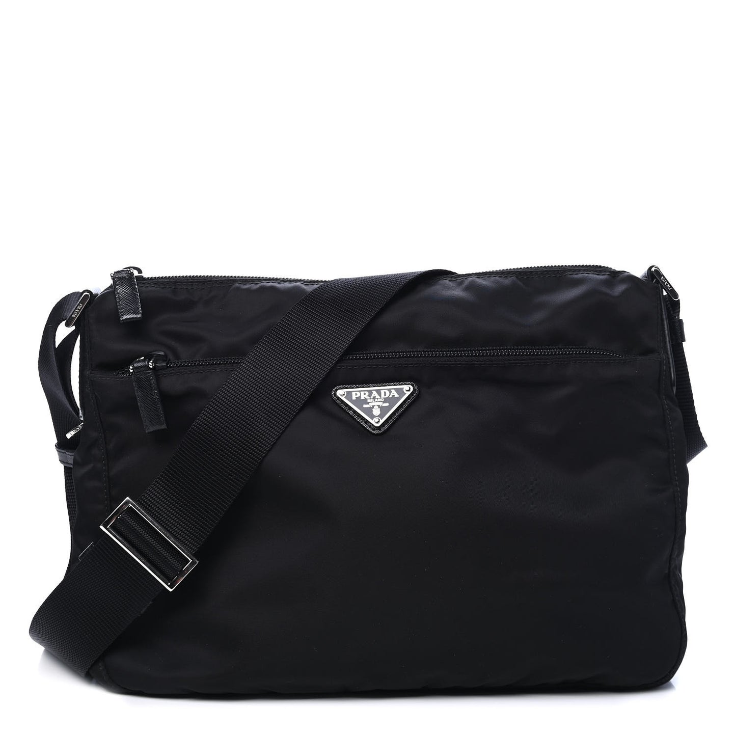 Tessuto Nylon Messenger Bag Black