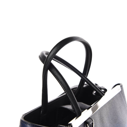Fendi Vitello Elite Geometric Degrade Regular 2Jours Tote Blue 9 of 13