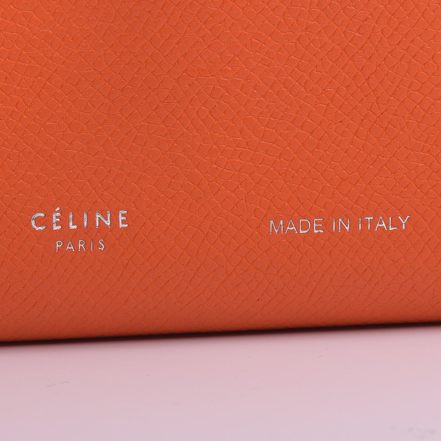 Grained Calfskin Medium Multifunction Strap Wallet Orange