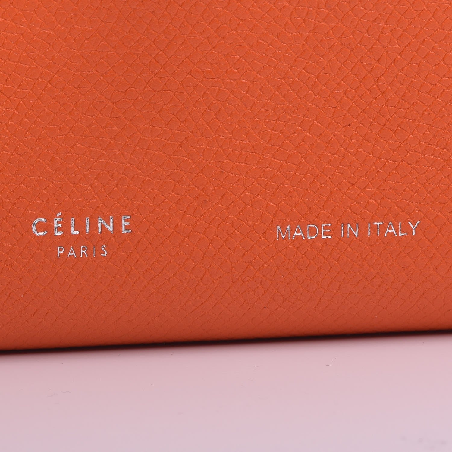 Celine Grained Calfskin Medium Multifunction Strap Wallet Orange 6 of 11