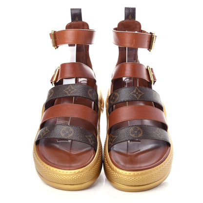 Louis Vuitton Calfskin Monogram LV Archlight Sandal 41 Gold 5 of 12