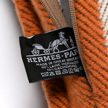 Hermes Wool Cashmere Avalon Pillow PM Ecru Potiron 3 of 3