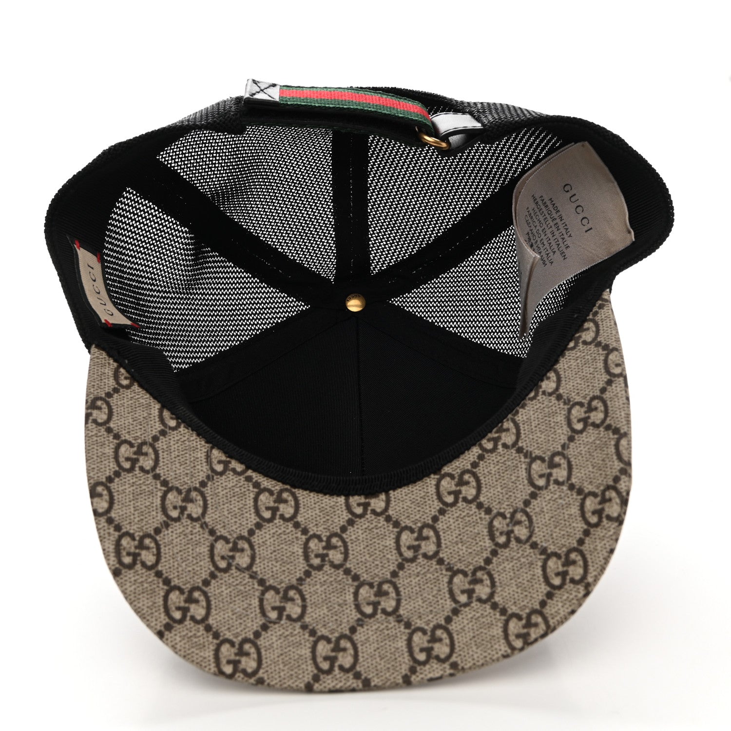 Gucci GG Supreme Monogram Bee Print Baseball Hat M Beige 7 of 9