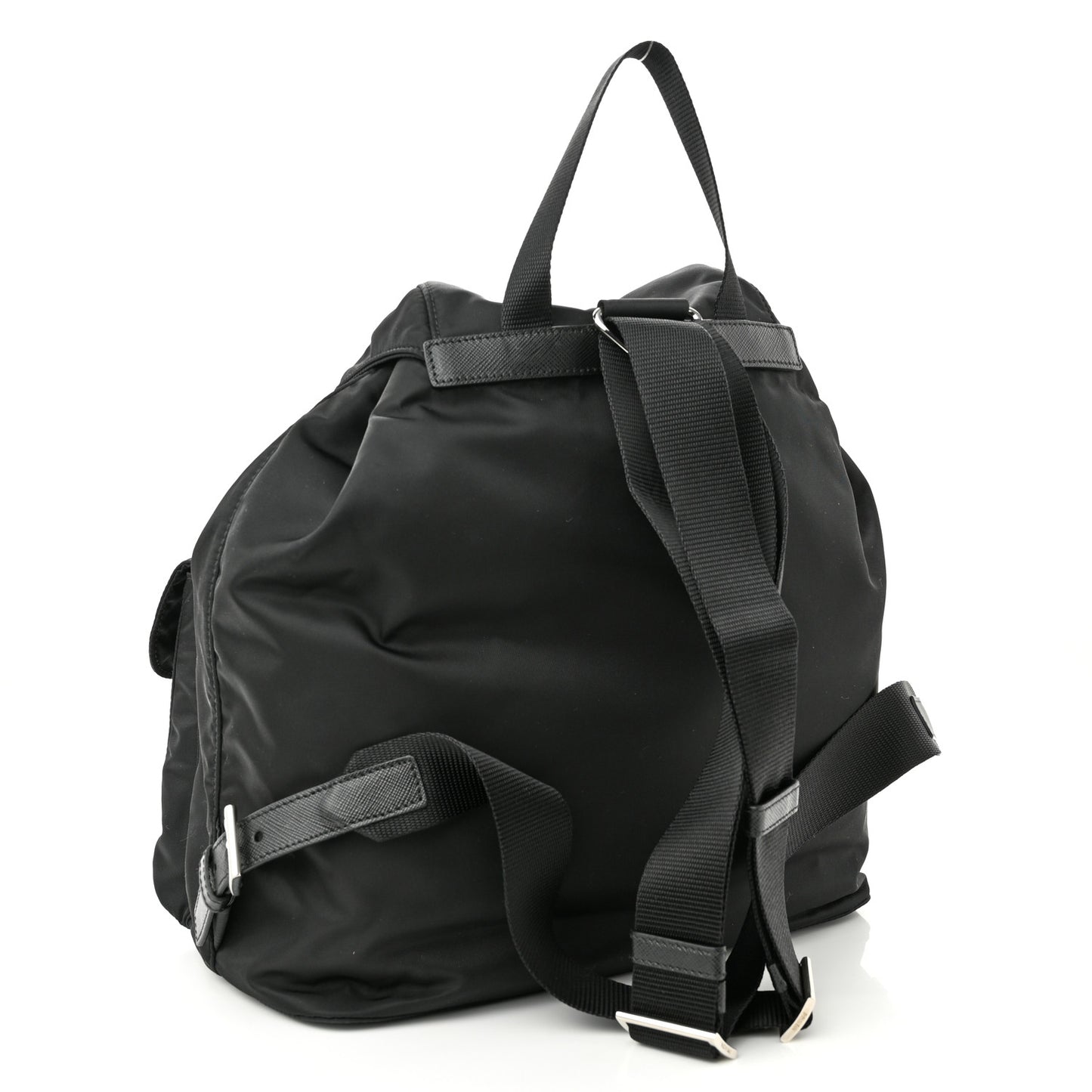 Tessuto Nylon Saffiano Medium Backpack Black