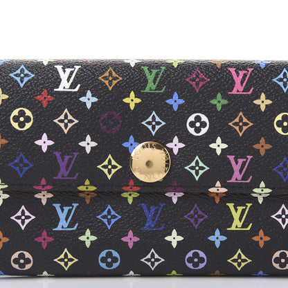Louis Vuitton Monogram Multicolor Sarah Wallet Black 9 of 9