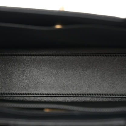 Chanel Shiny Aged Calfskin Quilted Nano Kelly Shopper Black 5 of 11