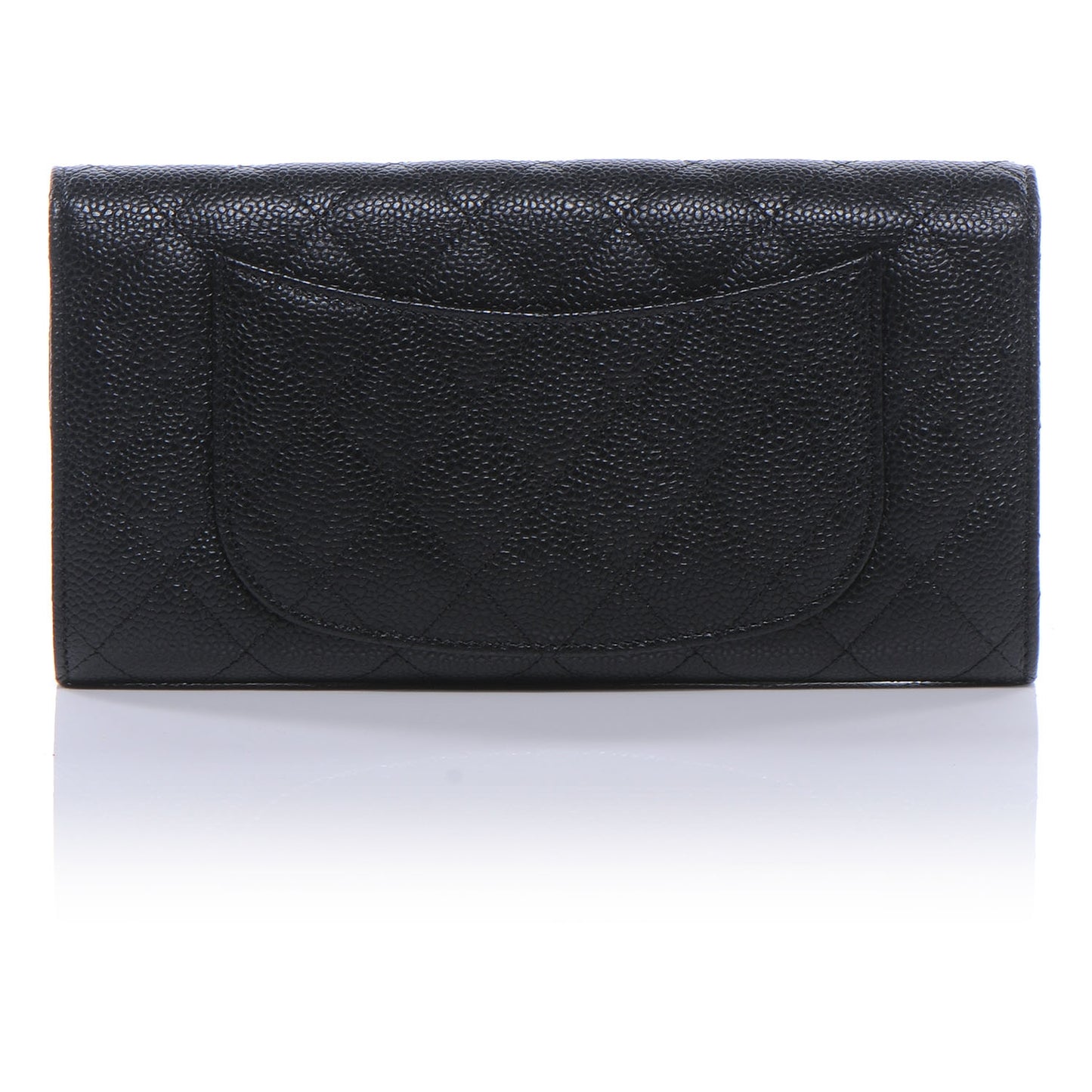 Caviar Quilted Travel Wallet Black