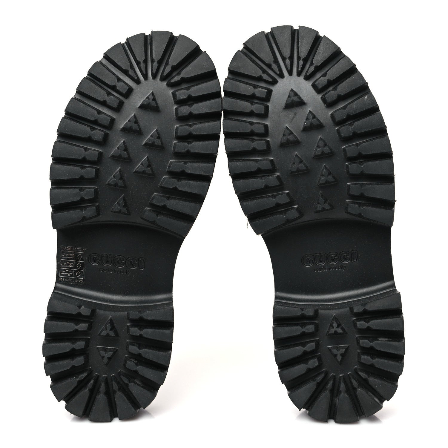Gucci Rubber GG Monogram Perforated Elea Platform 55mm Lug Sole Sandals 39 Black 5 of 9