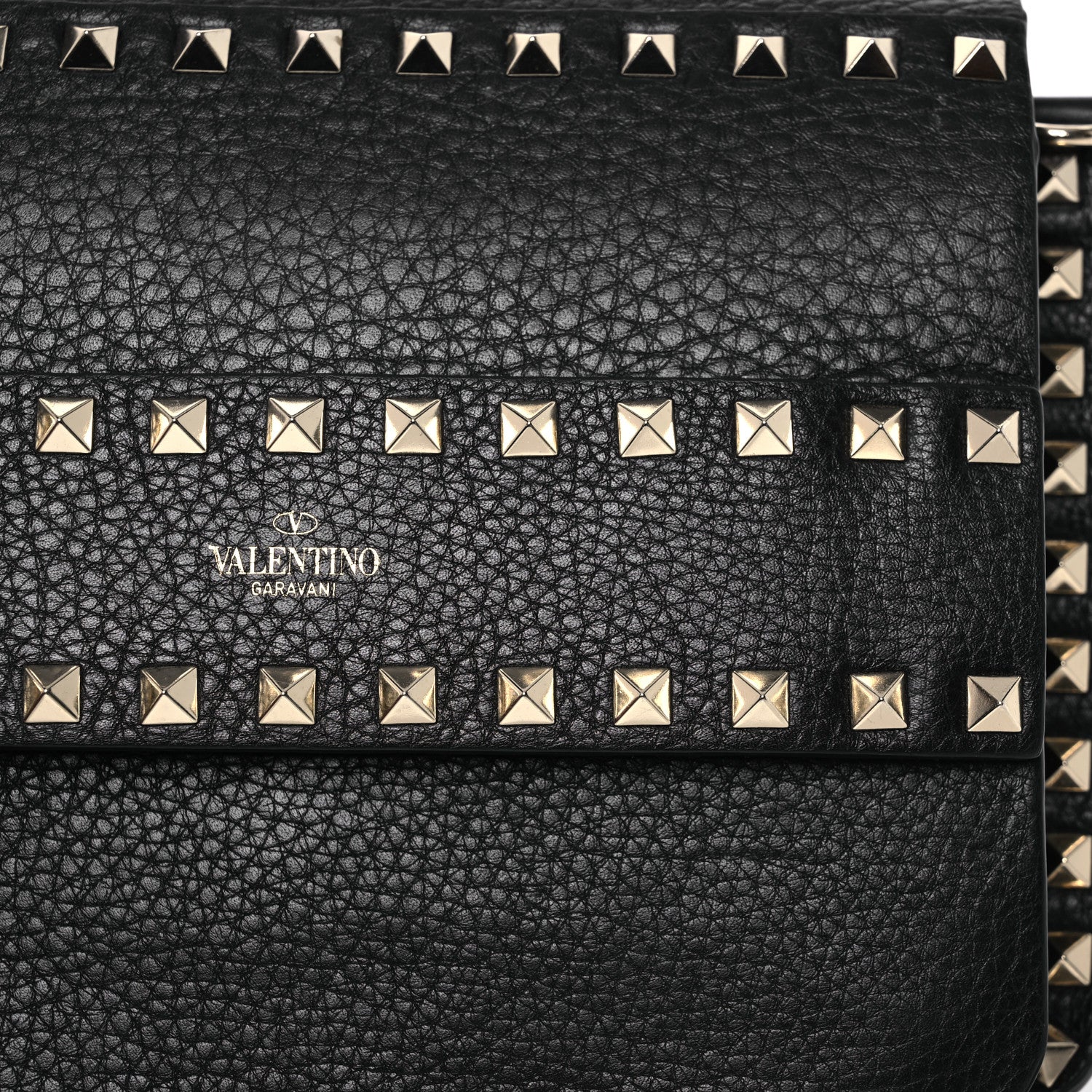 Valentino Garavani Vitello Rockstud Side Slip Crossbody Black 7 of 14