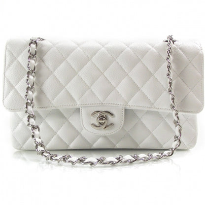 Chanel Caviar Quilted Medium Double Flap White 1 of 11