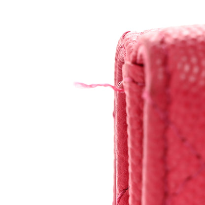 Chanel Caviar Quilted Double Flap Wallet Pink 11 of 12