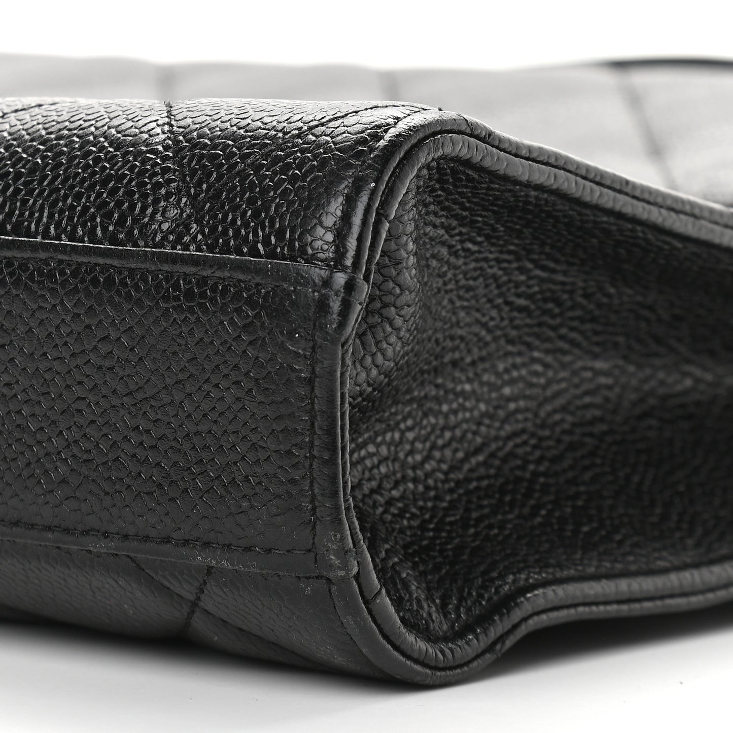 Caviar Quilted Briefcase Laptop Bag Black