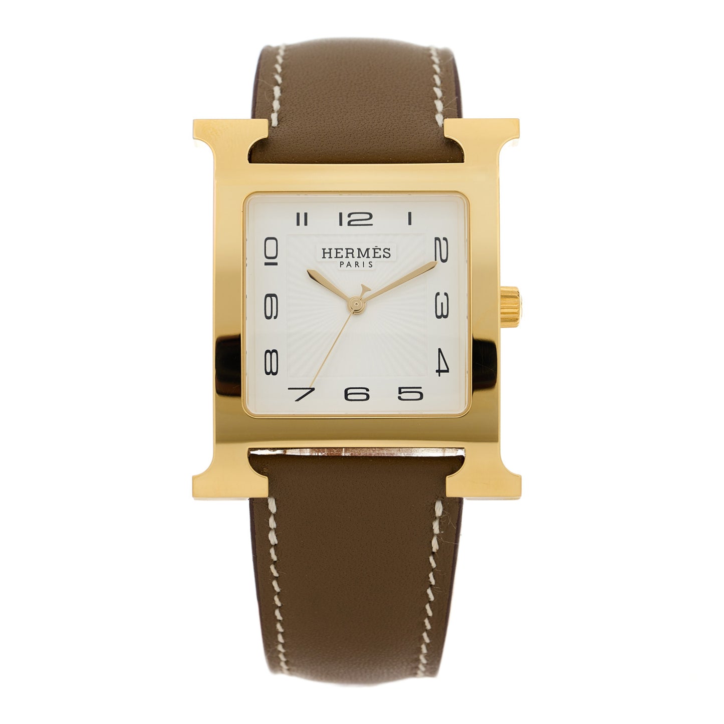 Stainless Steel Swift 30.5mm Heure H Hour Quartz Watch Etoupe