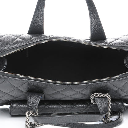 Chanel Calfskin Quilted Bowling Bag Black 5 of 8
