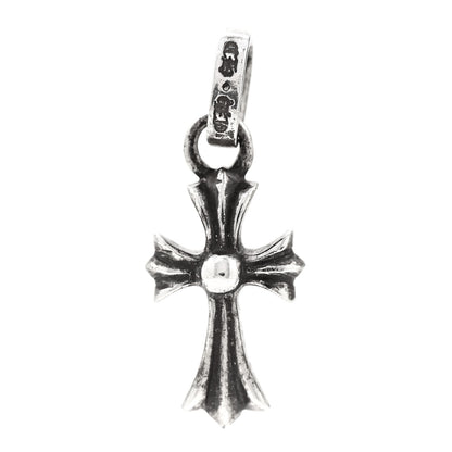 Chrome Hearts Sterling Silver Emerald Baby Fat Cross Pendant 3 of 5