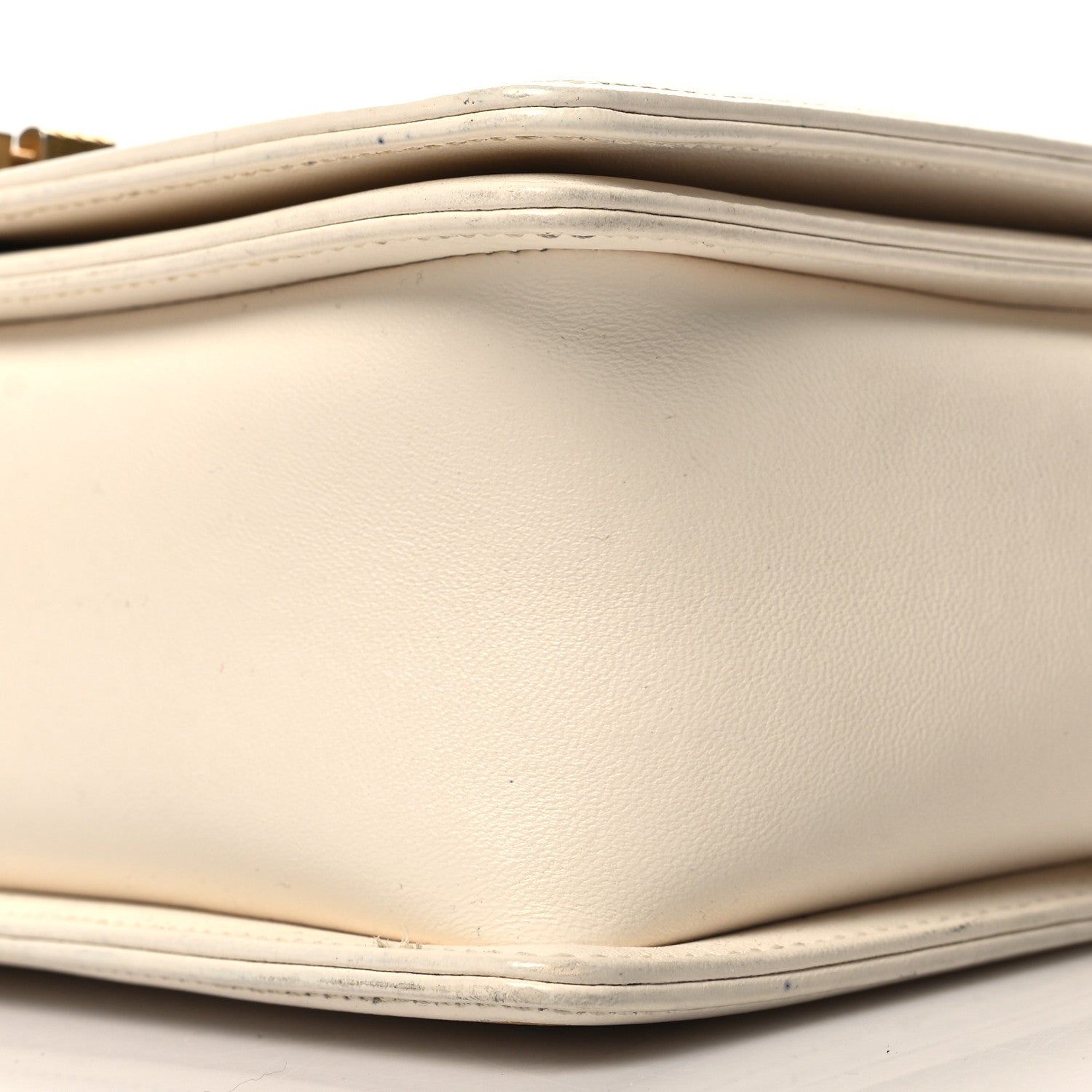 Chanel Lambskin Quilted Medium Boy Studded Handle Flap Black Gold 10 of 14