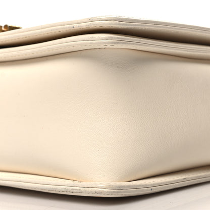 Chanel Lambskin Quilted Medium Boy Studded Handle Flap Black Gold 10 of 14