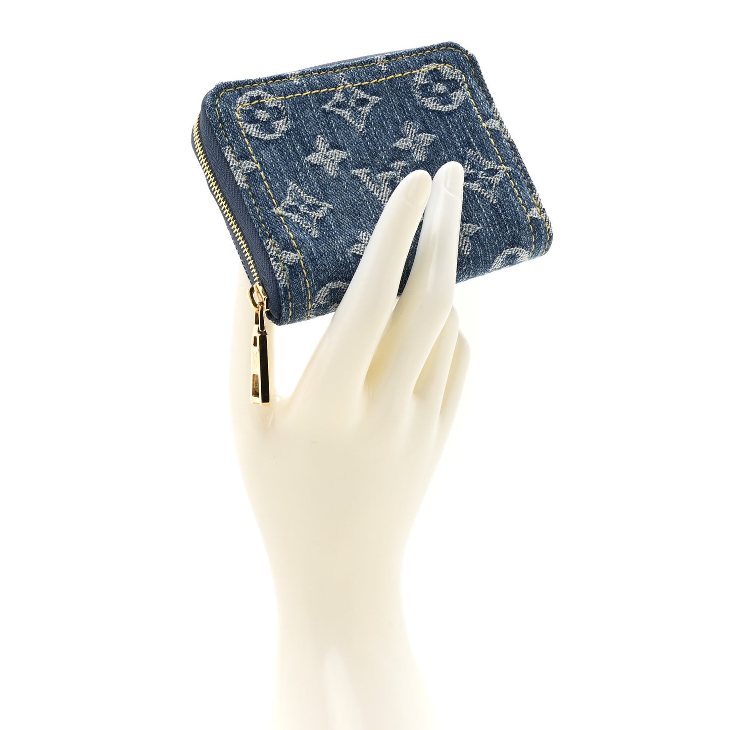 Denim Monogram Zippy Coin Purse Blue