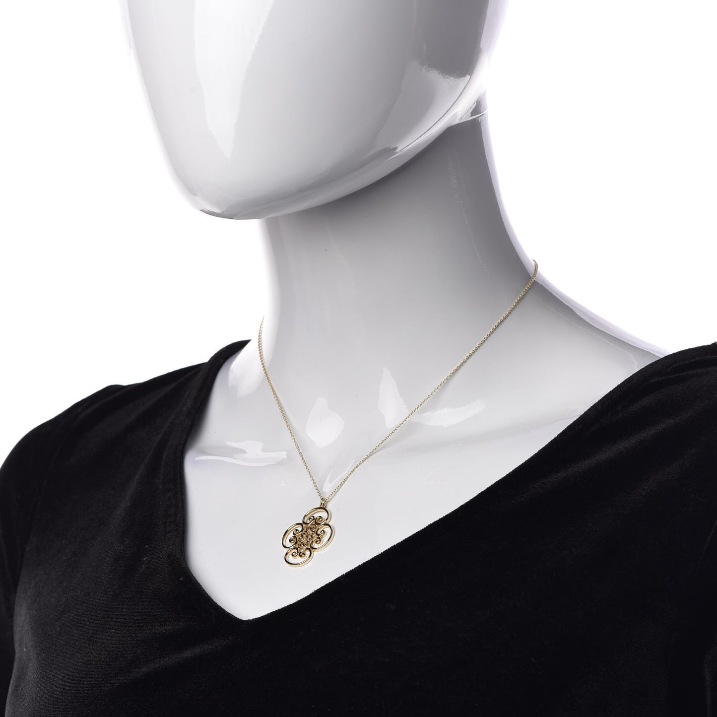 18K Yellow Gold Paloma Picasso Venezia Goldoni Quadruplo Pendant Necklace