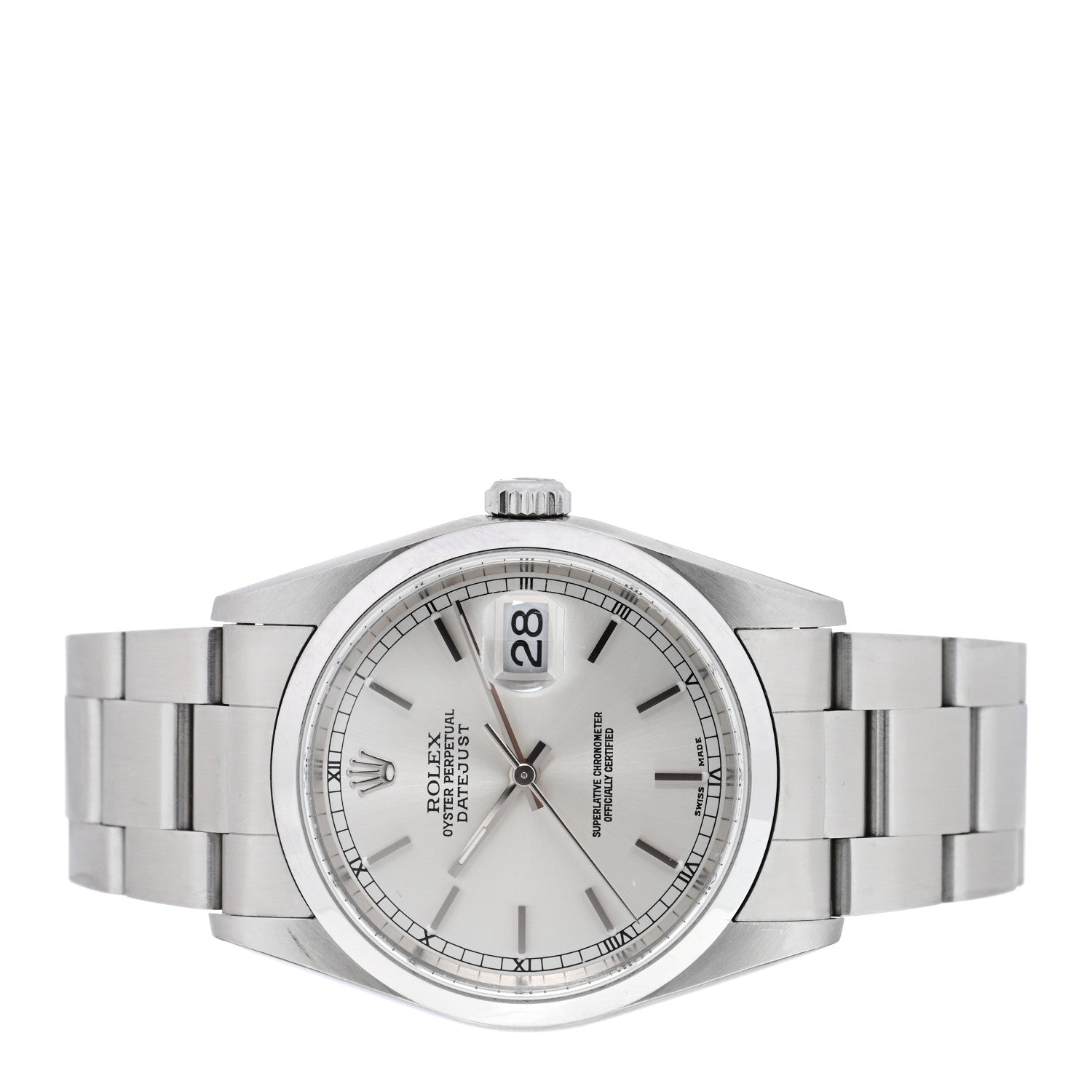 Rolex Stainless Steel 36mm Oyster Perpetual Datejust Watch Silver 16200 2 of 4