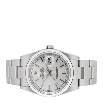 Rolex Stainless Steel 36mm Oyster Perpetual Datejust Watch Silver 16200 2 of 4