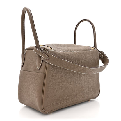 Hermes Taurillon Clemence Lindy 26 Etoupe 3 of 10