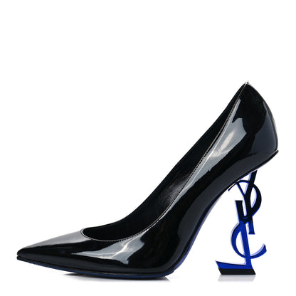 Saint Laurent Patent Opyum 110 Pumps 36.5 Black Blue 1 of 9