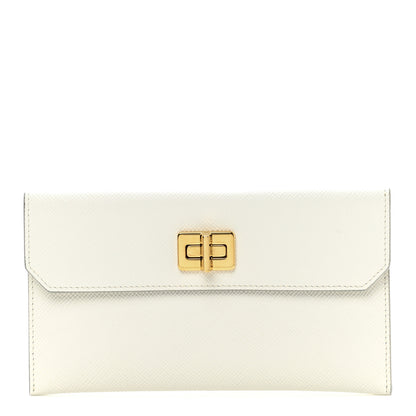 Prada Saffiano Envelope Clutch White 1 of 8